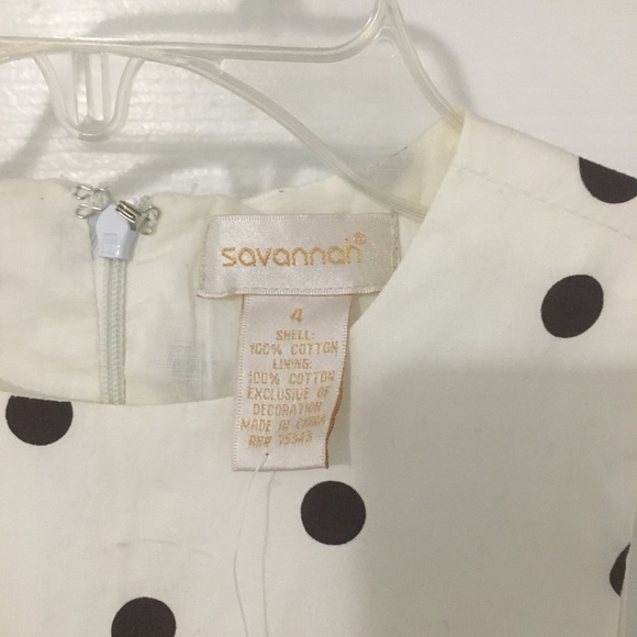 Girls tan and brown polka dot spring dress - Picture 8 of 8